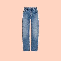 Blue barrel jeans